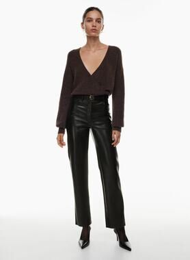 Aritzia Wilfred The Melina High Waist Vegan Leather Pant in Black